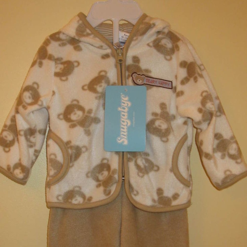 Hoodie Suit Two Piece Tan Infant Boy or Girl Unisex 6 - 9 Months